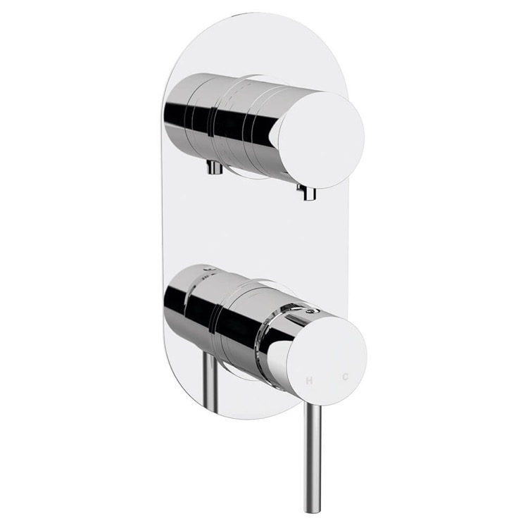 Remer X93-CR Polished Chrome Built-In Three Way Shower Diverter